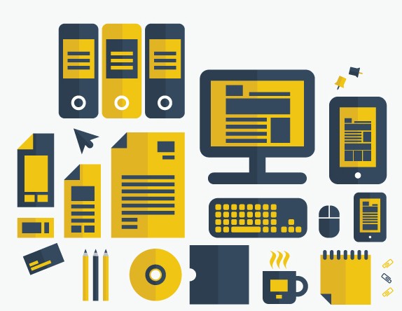 Free Flat Graphic Design Icon Set